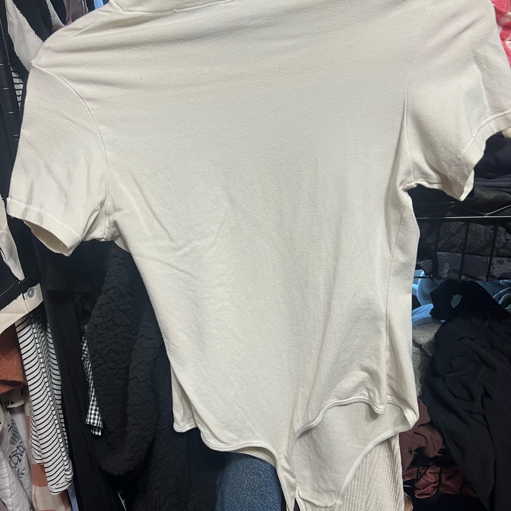 SKIMS White Short Sleeve Bodysuit
